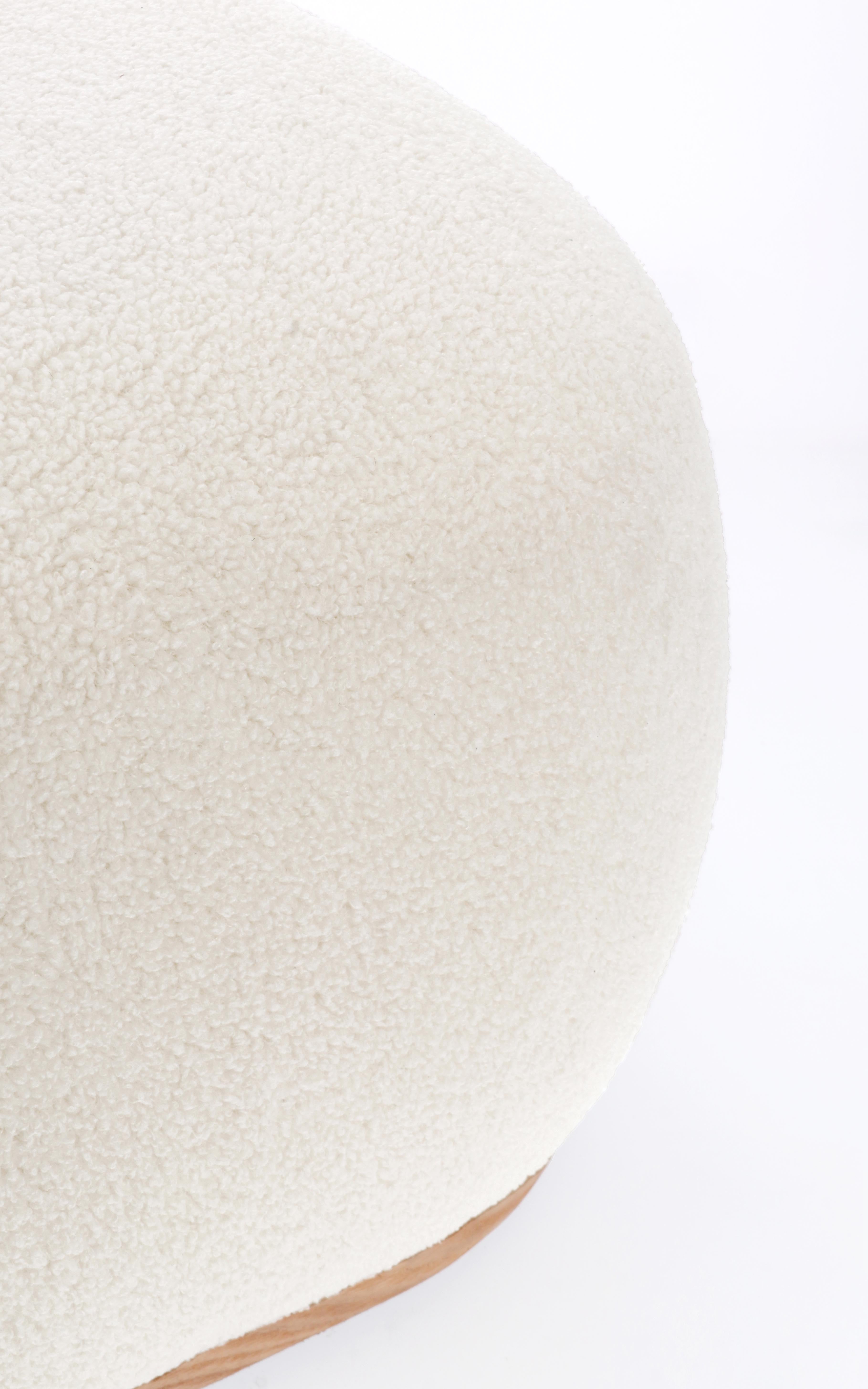 Pouf Elegante Tessuto Lana 2