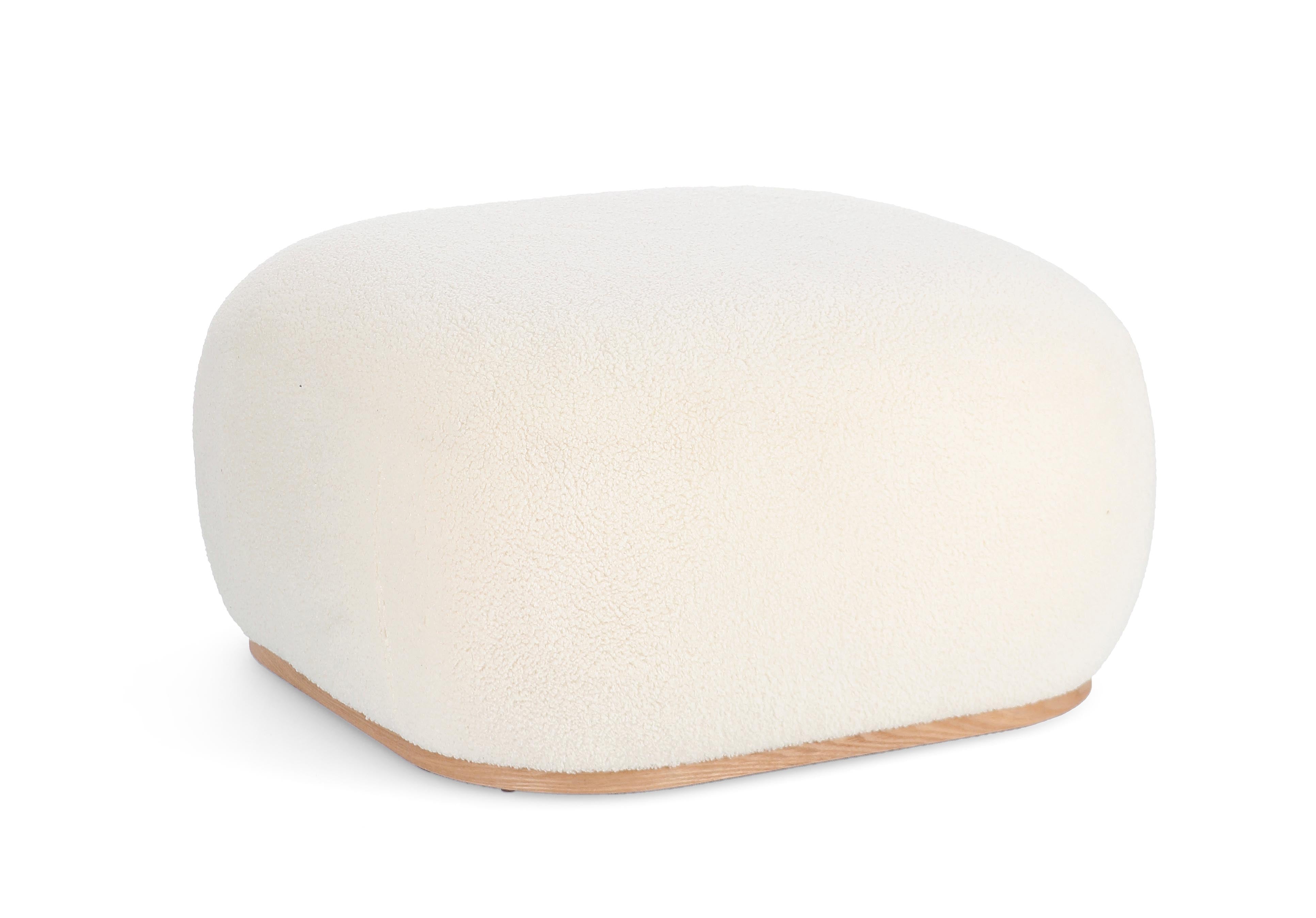 Pouf Elegante Tessuto Lana 1