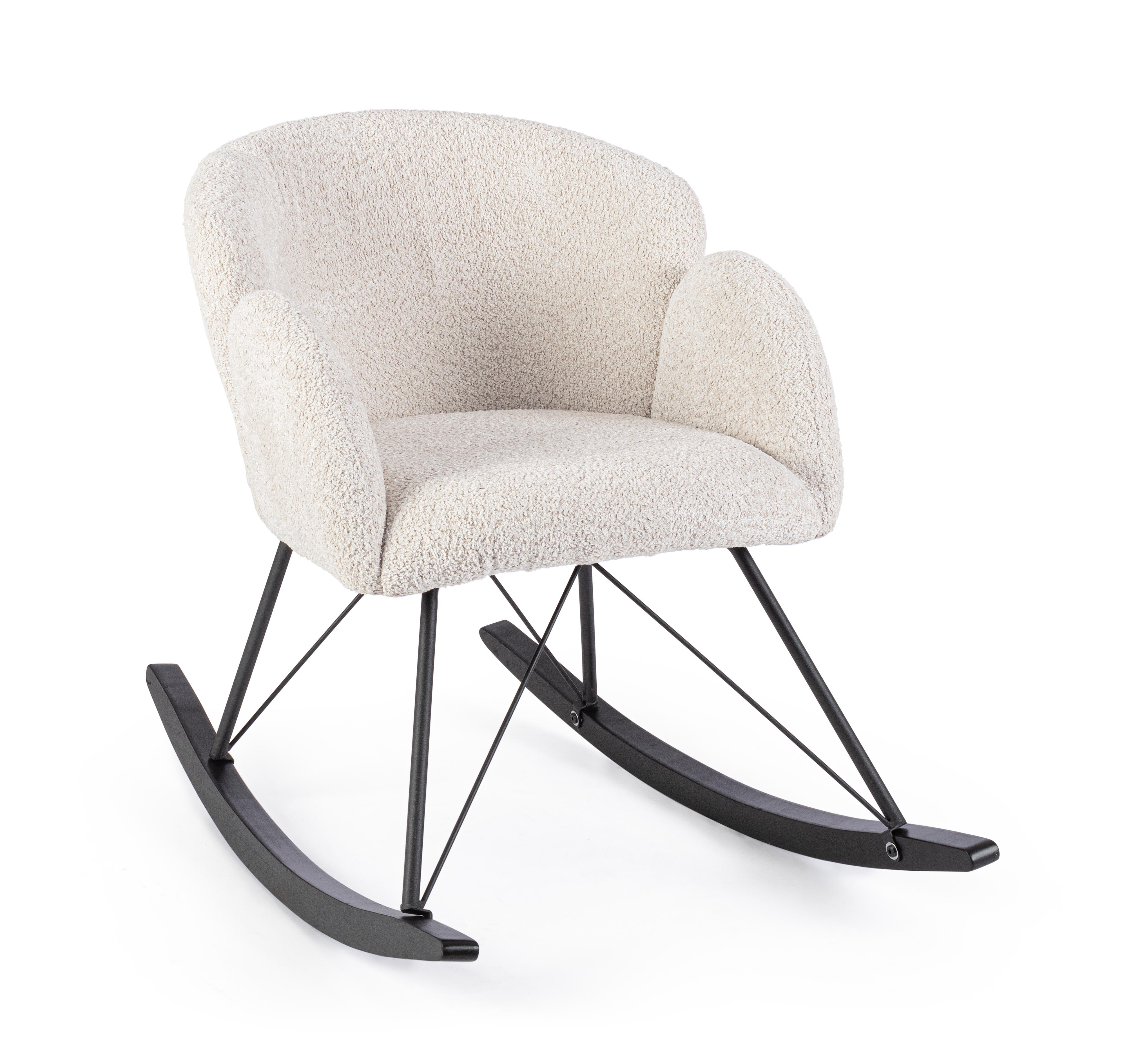 Poltrona a Dondolo Vintage naturale 2