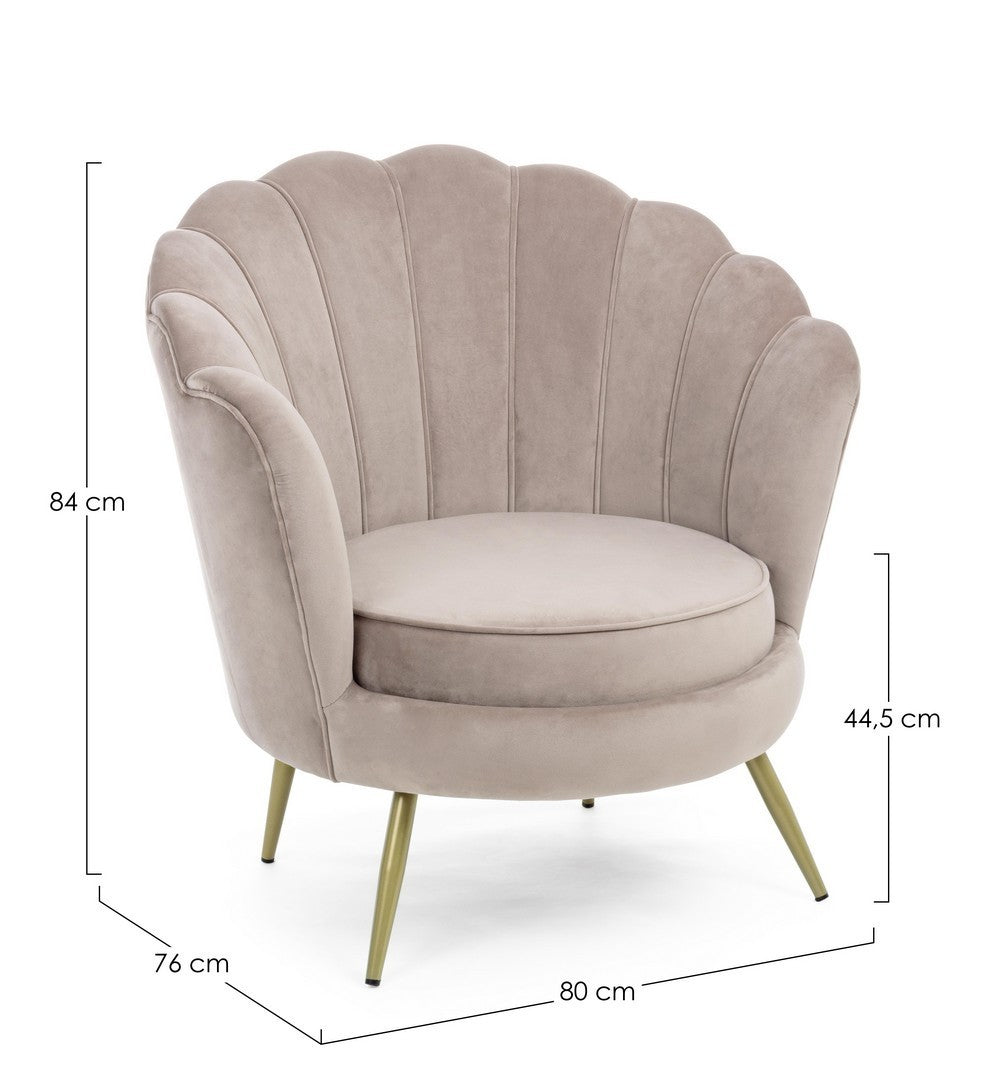 Poltrona Gigliola Grigio Chiaro BZZ - esposizione MM2