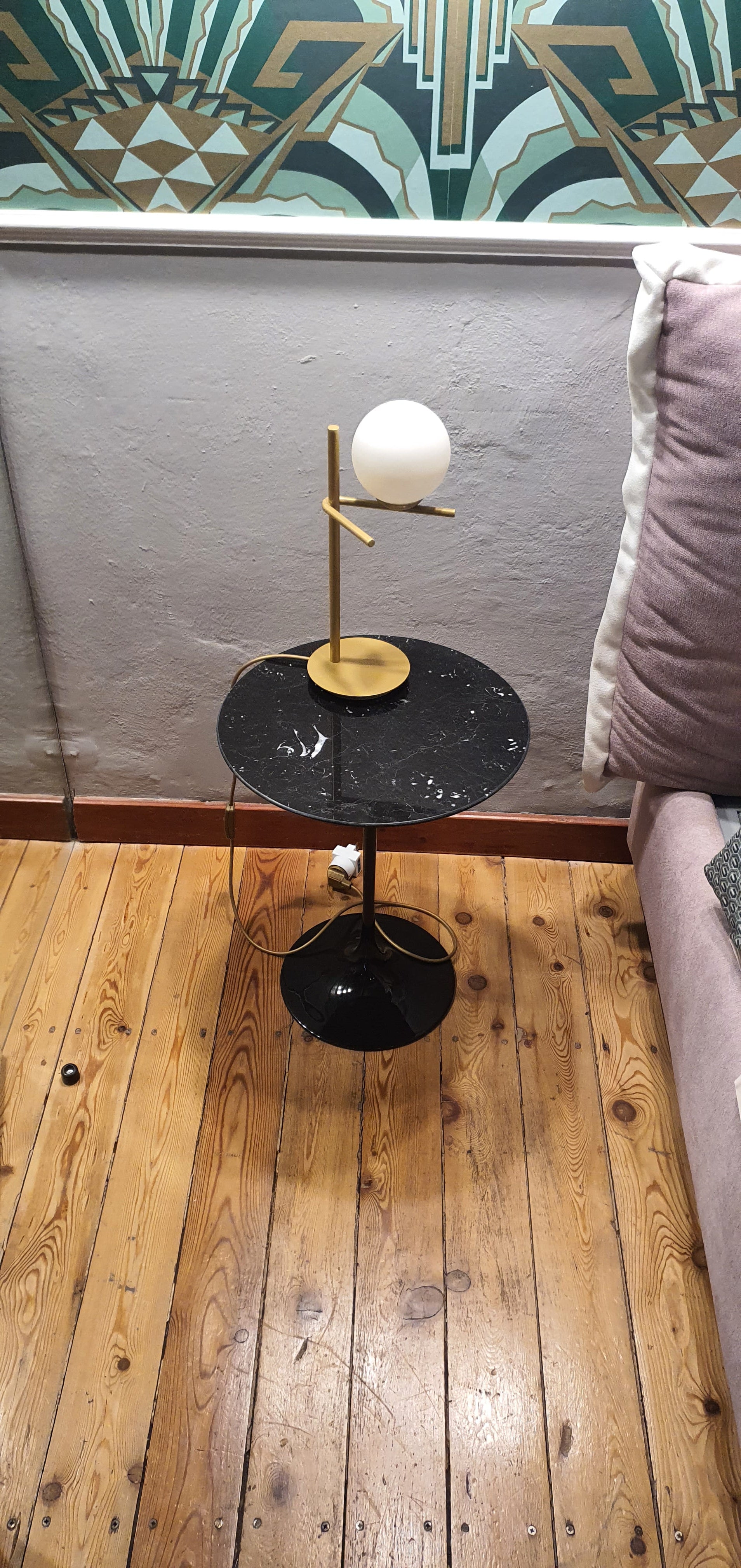 Tavolino Rotondo Nero Lucido CTS - esposizione MM4