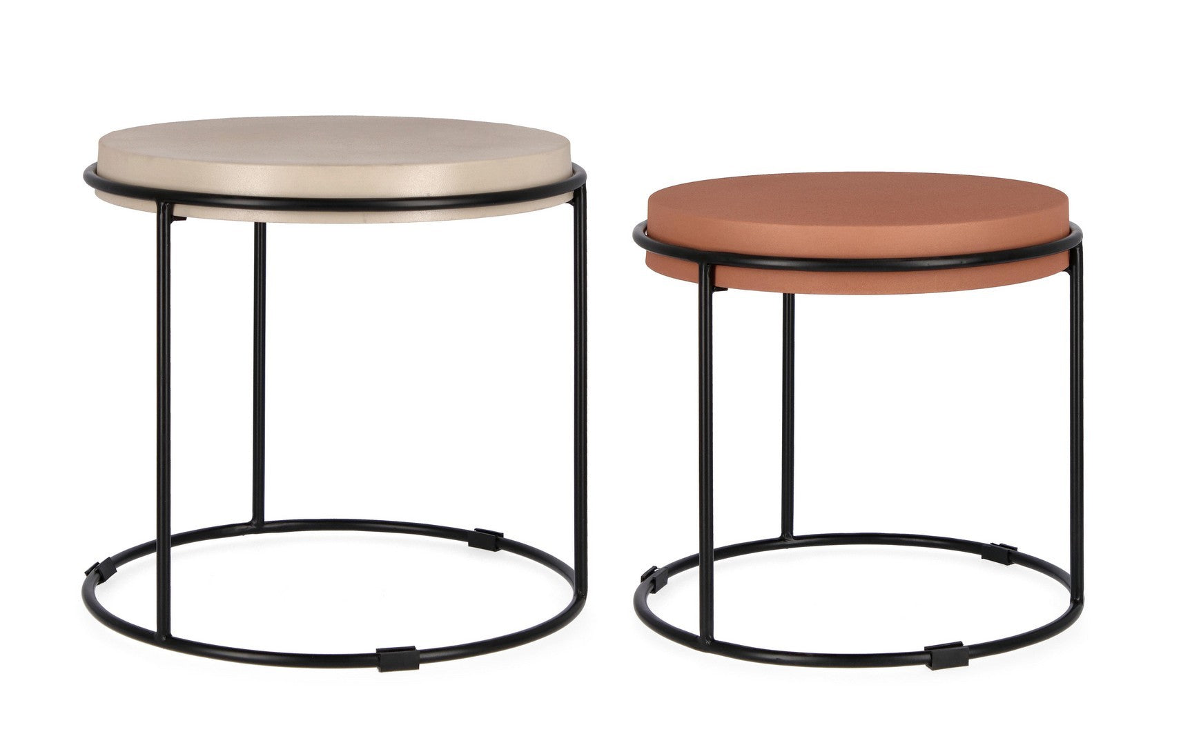 Set 2 Tavolini Zephyr in Acciao