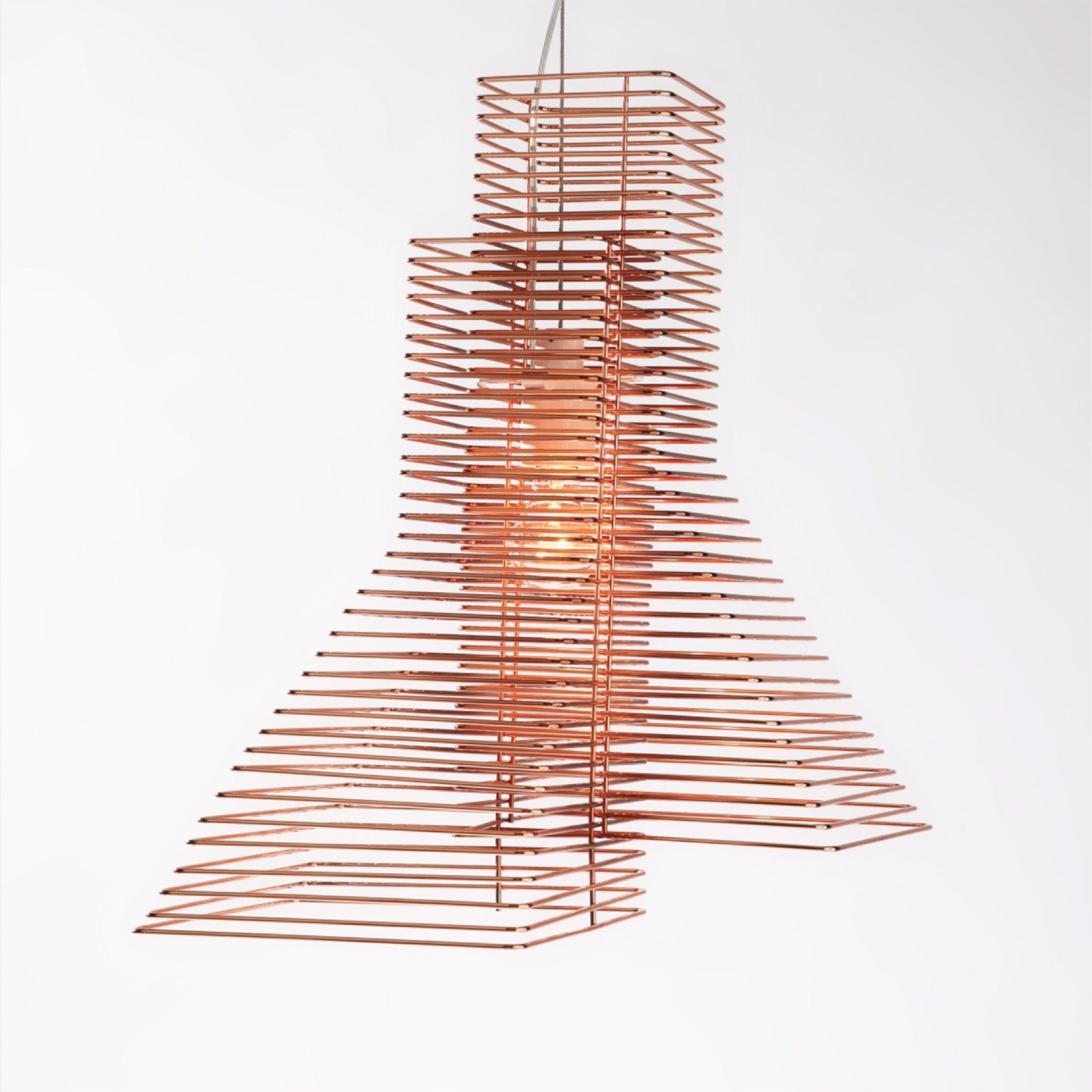 Lampada Grown rame - esposizione MM7