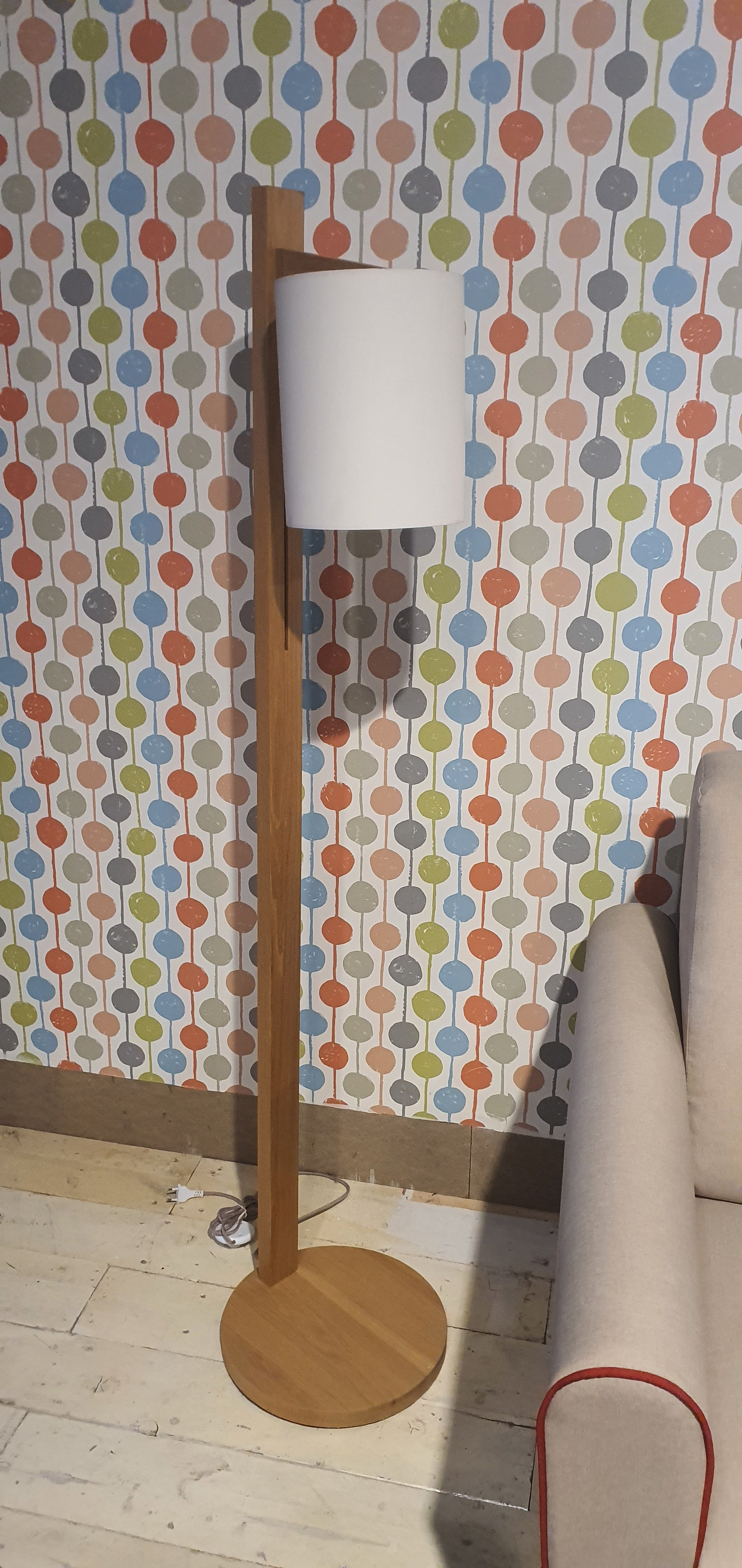 Lampada legno da terra - esposizione MM2