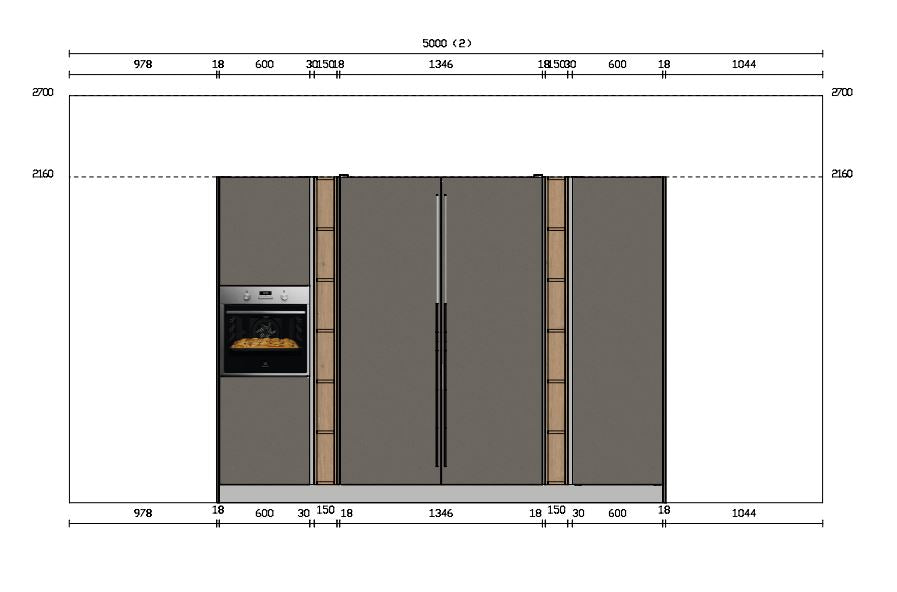 Cucina Kalì + Retta Top HPL - esposizione MM2