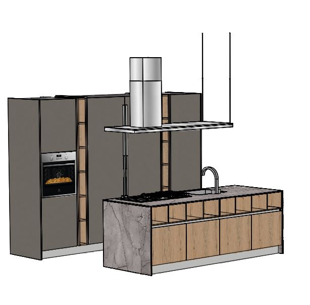 Cucina Kalì + Retta Top HPL - esposizione MM2