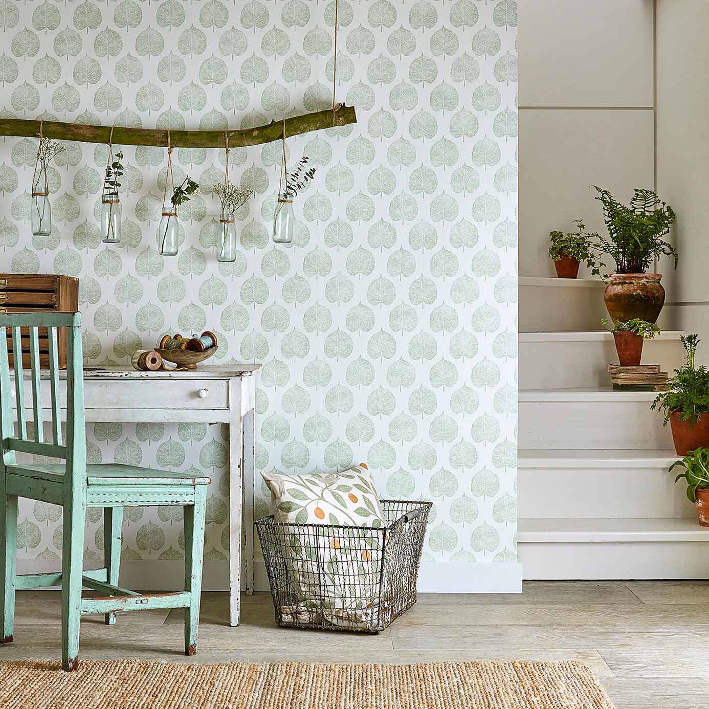 Carta da parati Sanderson Lyme Leaf