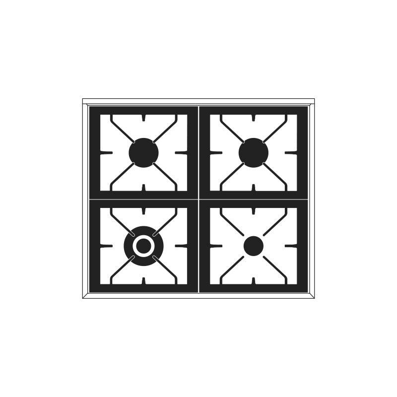 Gruppo cottura ILVE - P07N Linea Nostalgie - Brand_ILVE, Tipologia_Blocco cottura - Elettrodomestici a libera installazione - Ilve