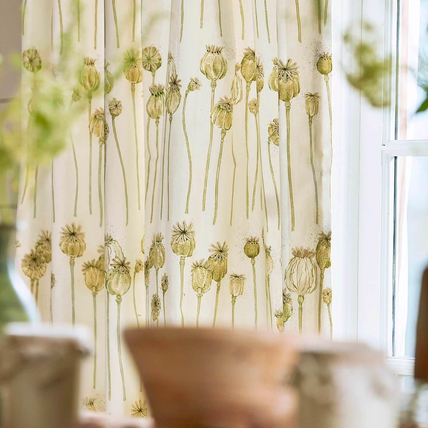 Tessuto Sanderson Poppy Pods - Brand_Sanderson, Fantasia_Natura - Tessuti - Sanderson