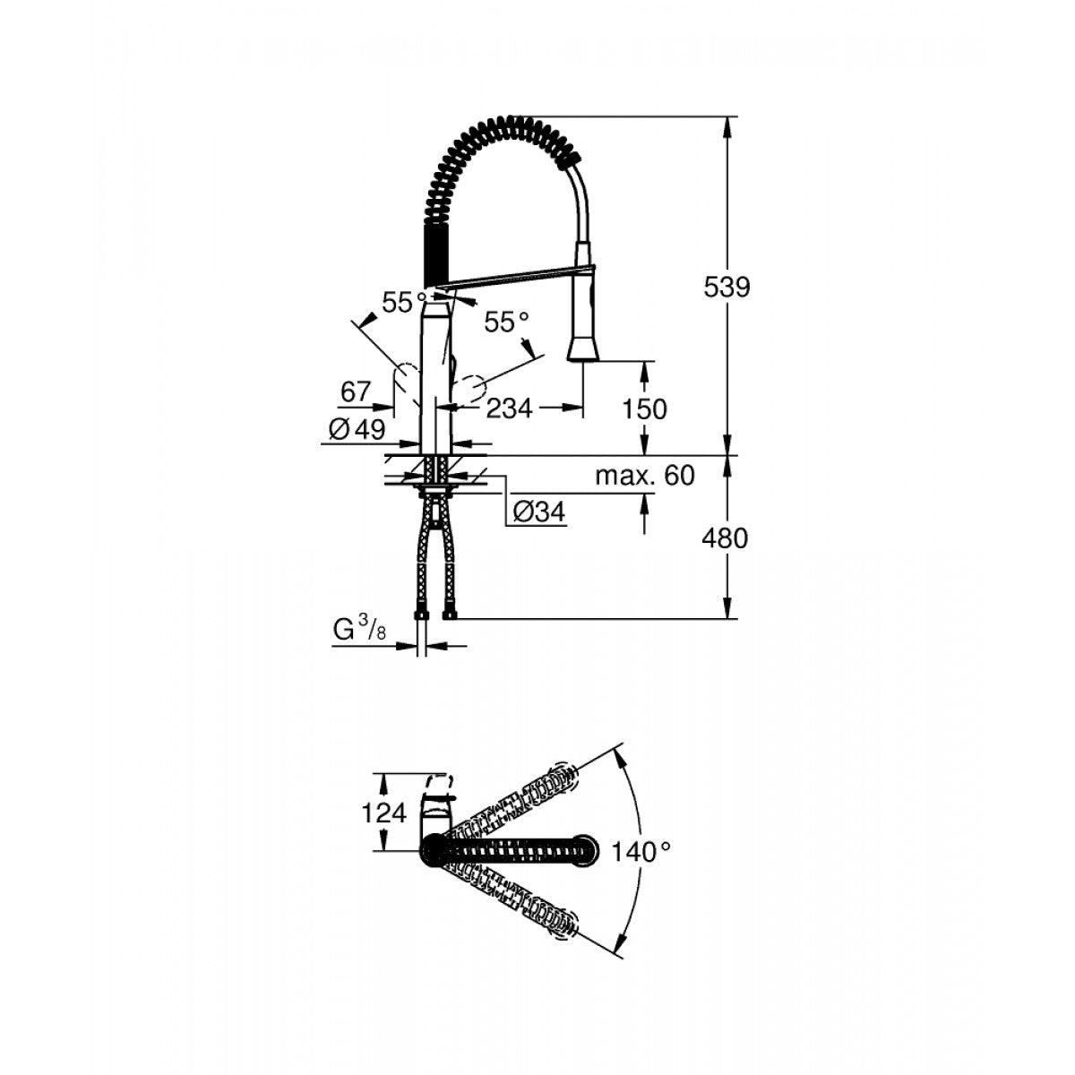 Miscelatore GROHE K7 monocomando per lavello - Brand_Grohe, Miscelatore, Tipologia_Miscelatore - Lavelli e miscelatori - Grohe