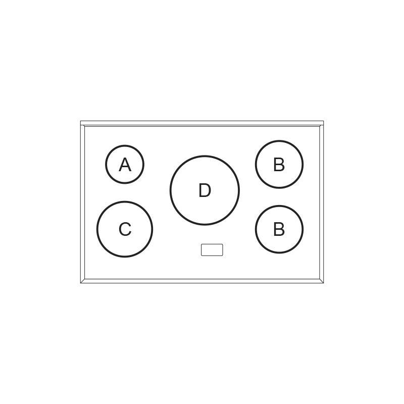 Gruppo cottura ILVE - PD09N Linea Nostalgie - Brand_ILVE, Tipologia_Blocco cottura - Elettrodomestici a libera installazione - Ilve