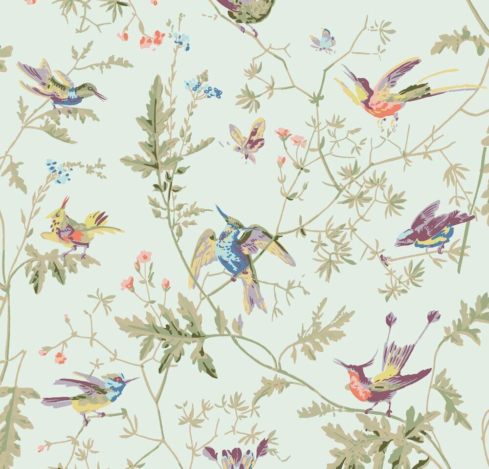 Tessuto Cole & Son Hummingbirds Cotton - Brand_Cole&Son, Fantasia_Natura, Uso_Rivestimento cuscini, Uso_Rivestimento poltrone, Uso_Tende - Tessuti - Cole&Son