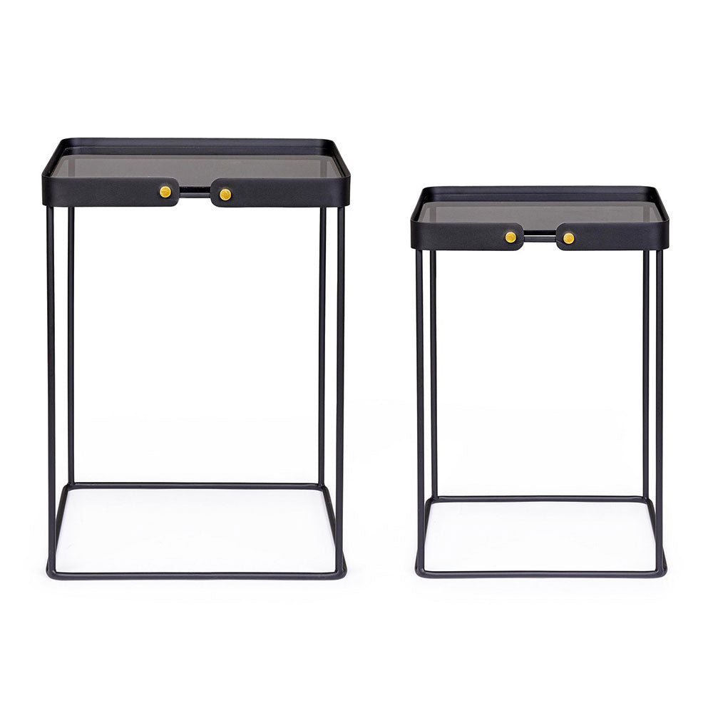 Set di 2 tavolini Glass