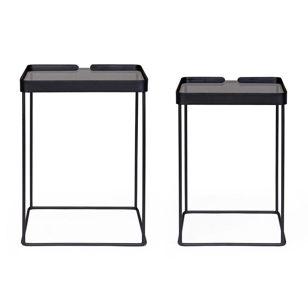 Set di 2 tavolini Glass