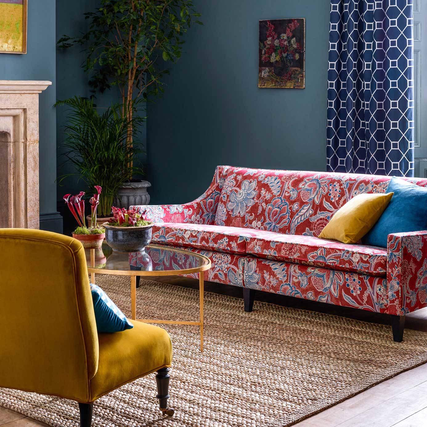 Tessuto Sanderson Baroque Trellis - Brand_Sanderson, Fantasia_Geometrica, Uso_Rivestimento cuscini, Uso_Rivestimento poltrone, Uso_Tende - Tessuti - Sanderson