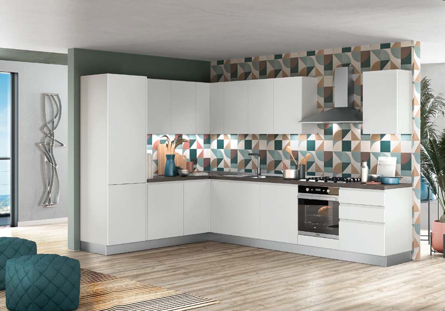 Kitchen Angolare Perla 225x330 by Arredamento Italia