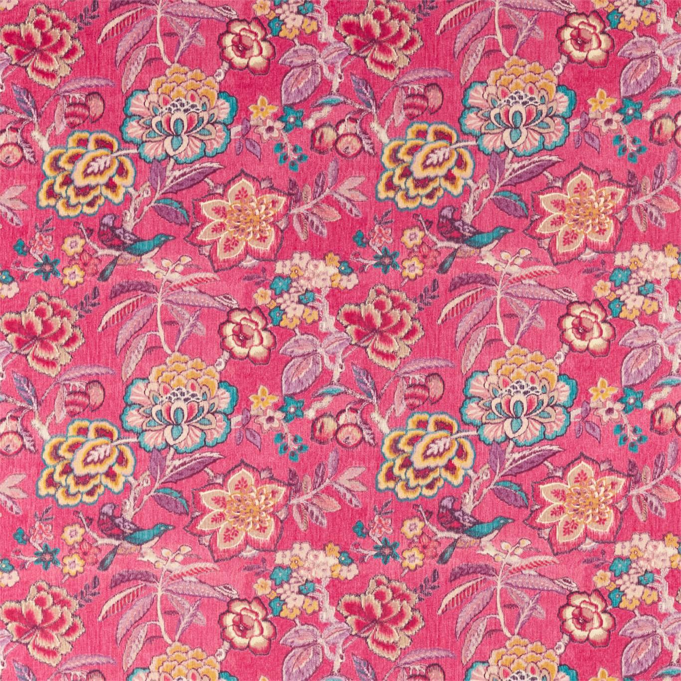 Tessuto Sanderson Indra Flower - Brand_Sanderson, Fantasia_Natura, Uso_Rivestimento cuscini, Uso_Rivestimento poltrone, Uso_Tende - Tessuti - Sanderson