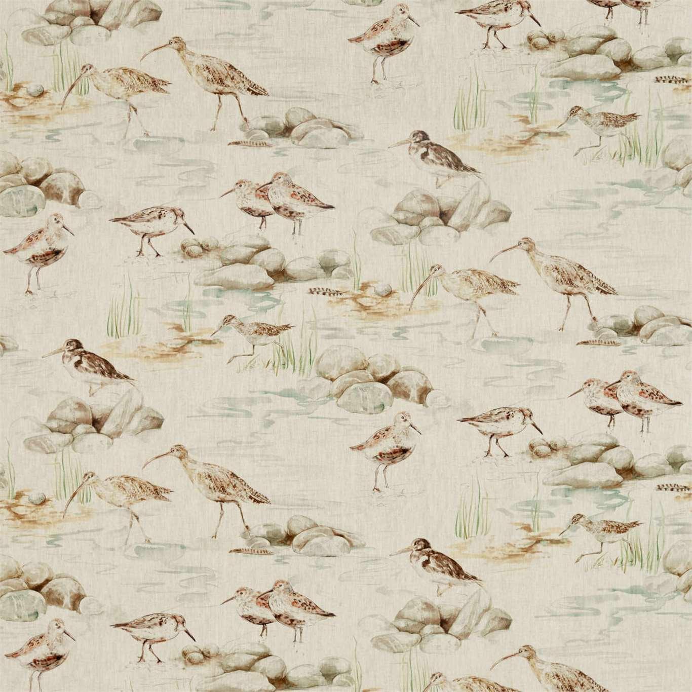 Tessuto Sanderson Estuary Birds Linen - Brand_Sanderson, Fantasia_Natura, Uso_Rivestimento cuscini, Uso_Tende - Tessuti - Sanderson