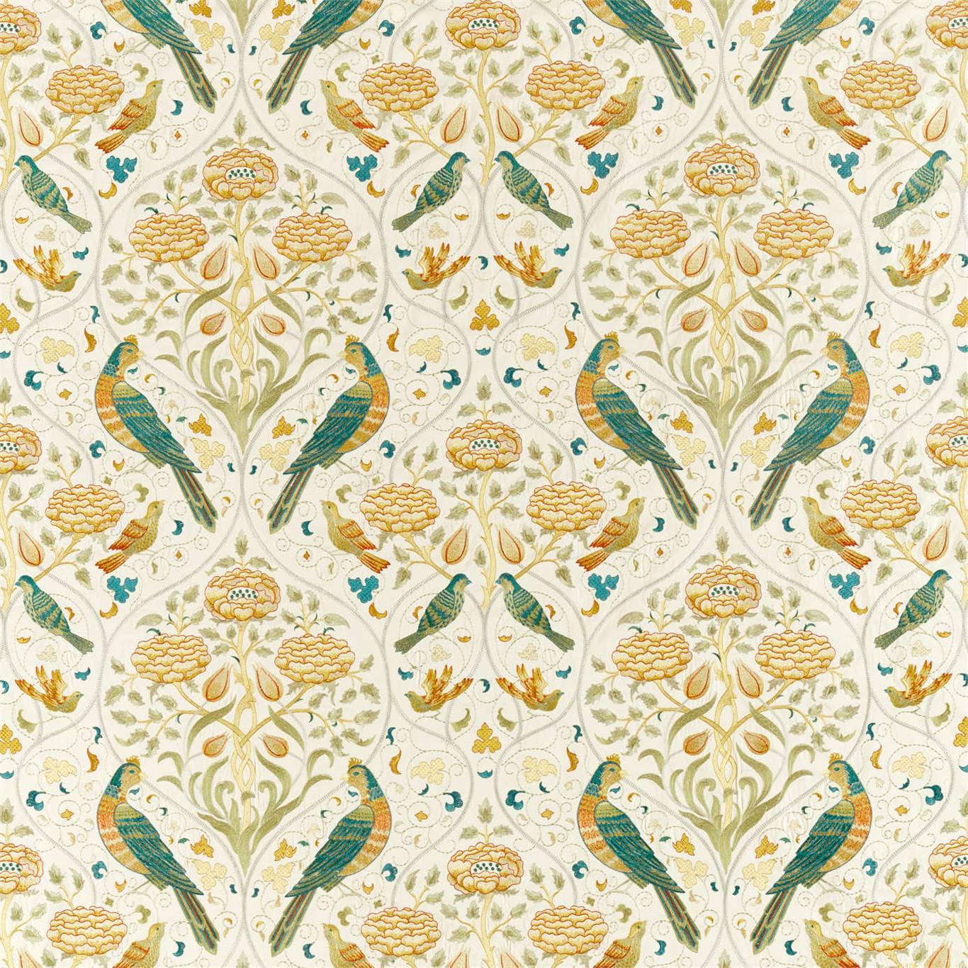 Tessuto Morris Seasons By May Embroidery - Brand_Morris, Fantasia_Natura, Uso_Rivestimento cuscini, Uso_Tende - Tessuti - Morris