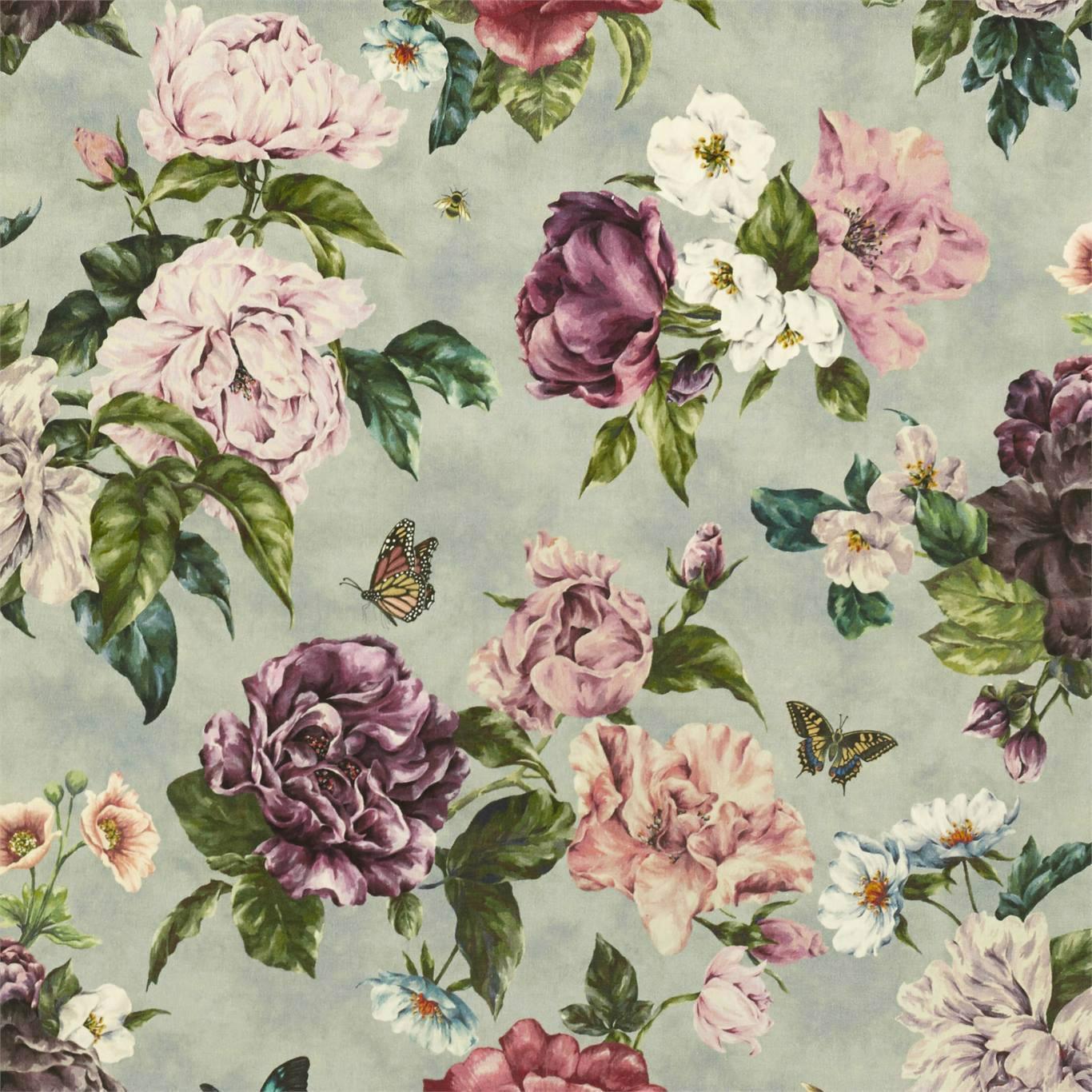 Tessuto Sanderson Summer Peony - Brand_Sanderson, Fantasia_Natura, Uso_Rivestimento cuscini, Uso_Rivestimento poltrone, Uso_Tende - Tessuti - Sanderson