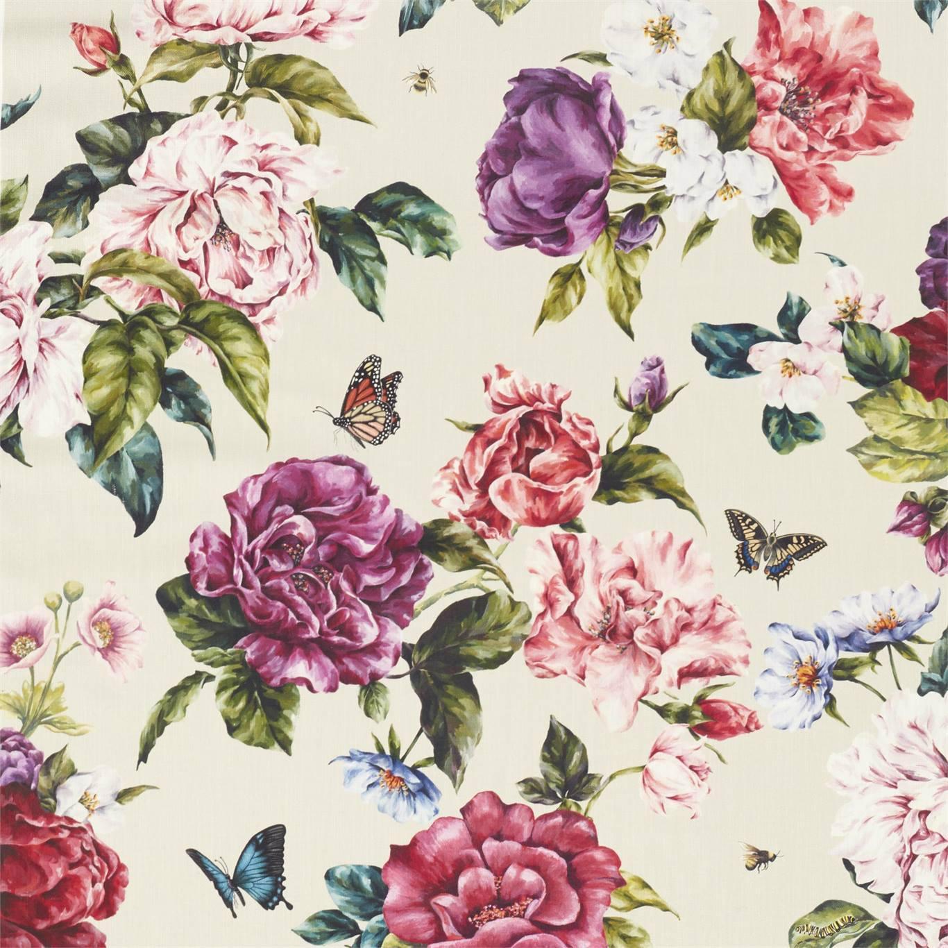 Tessuto Sanderson Summer Peony - Brand_Sanderson, Fantasia_Natura, Uso_Rivestimento cuscini, Uso_Rivestimento poltrone, Uso_Tende - Tessuti - Sanderson