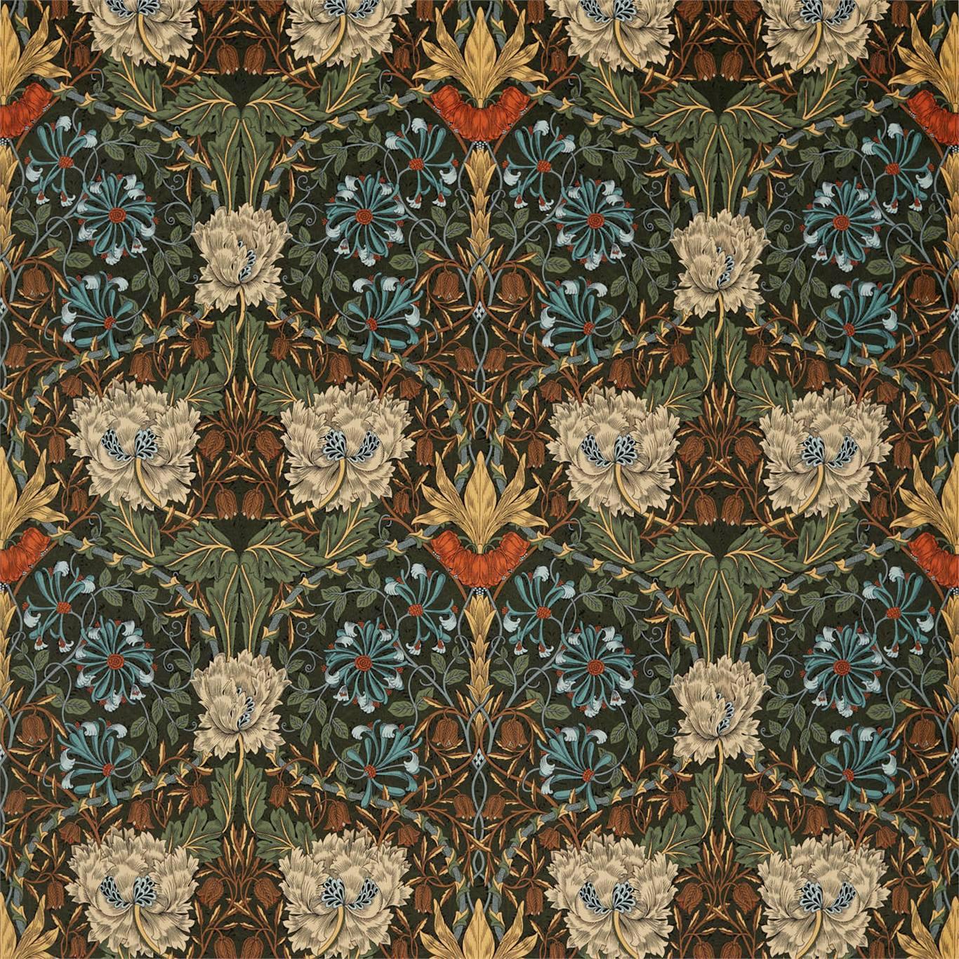 Tessuto Morris Honeysuckle and Tulip Velvet - Brand_Morris, Fantasia_Fantasia, Uso_Rivestimento cuscini, Uso_Rivestimento poltrone, Uso_Tende - Tessuti - Morris