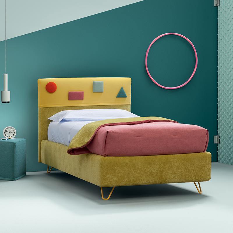 Letto Math - Caratteristiche_Imbottito, Caratteristiche_Sfoderabile, Dimensione_Singolo, Samoa - Letti - Mobilmarket