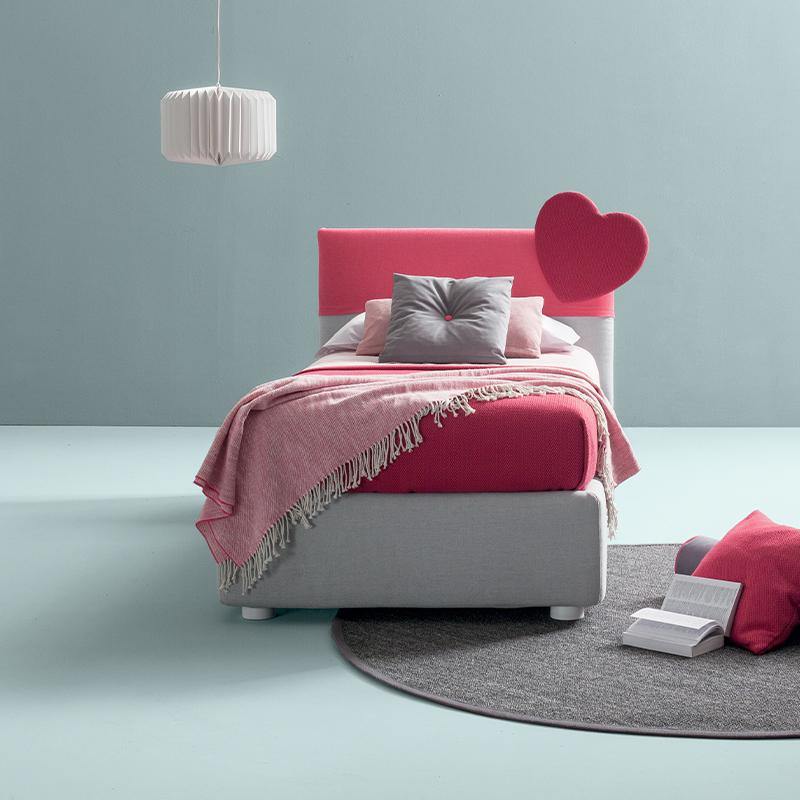 Letto Rose - Caratteristiche_Imbottito, Caratteristiche_Sfoderabile, Dimensione_Singolo, Samoa - Letti - Mobilmarket