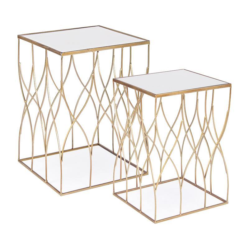 Set di 2 tavolini quadrati Noel - Bizzotto, Forma_Quadrato, Tipologiadiprodotto_Alto - Tavolini e consolle - Mobilmarket