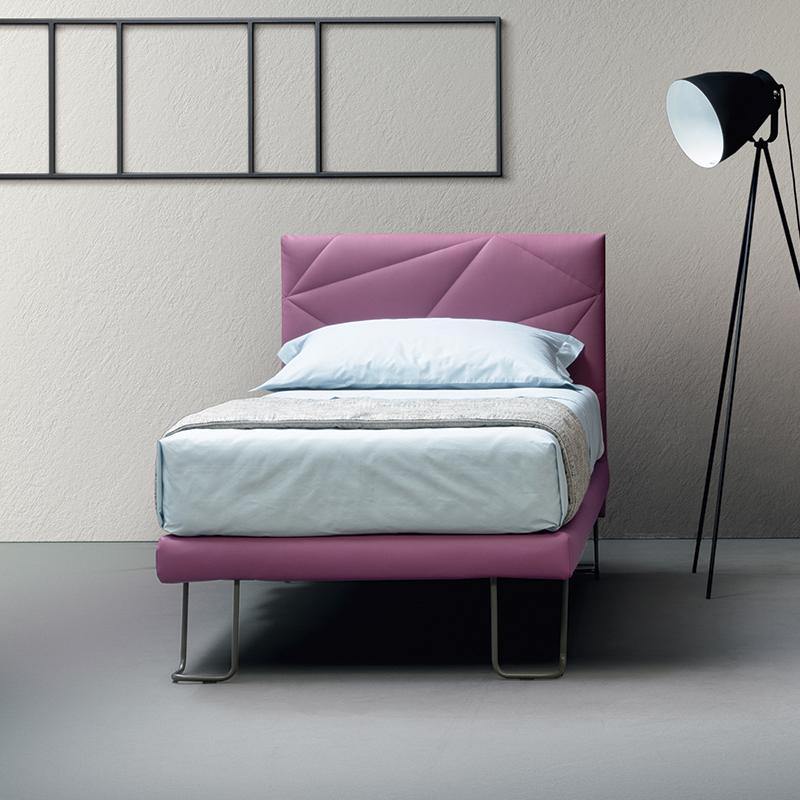 Letto Peonia - Caratteristiche_Imbottito, Caratteristiche_Sfoderabile, Dimensione_Singolo, Samoa - Letti - Mobilmarket