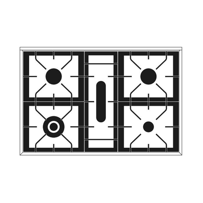 Gruppo cottura ILVE - P09W Linea Professional Plus - Brand_ILVE, Tipologia_Blocco cottura - Elettrodomestici a libera installazione - Ilve