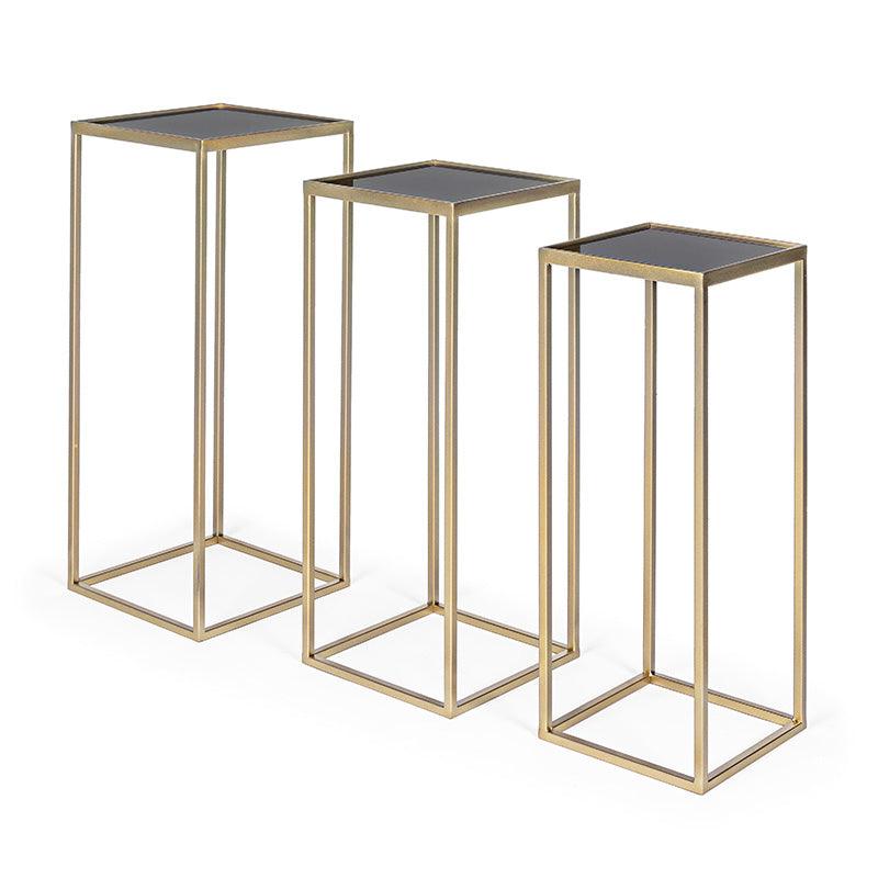 Set di 3 tavolini Rania - Bizzotto, Forma_Quadrato, Tipologiadiprodotto_Alto - Tavolini e consolle - Mobilmarket