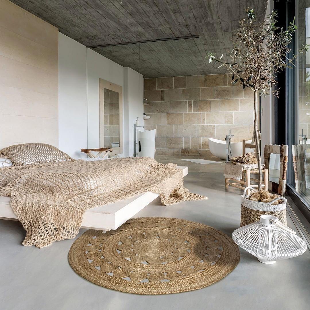 Tappeto Jungle - Fantasia_Monocromatica, Forma_Rotondo, Sitap - Tappeti - Mobilmarket