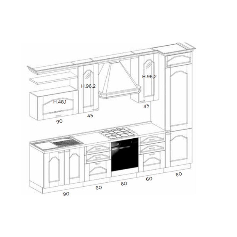 Kitchen Ancient 330 by Arredamento Italia - Netcucine, Stile_Classico, Tipologia_Cucina lineare - Cucine - Arredamento Italia