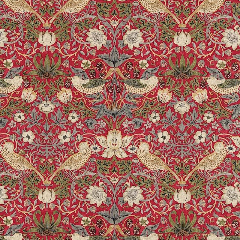 Tessuto Morris Strawberry Thief - Brand_Morris, Fantasia_Natura - Tessuti - Morris