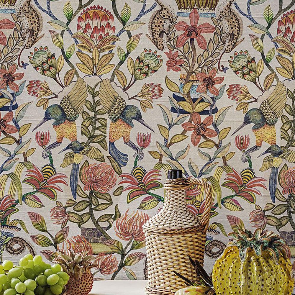 Carta da parati Cole&Son Protea Garden Silk - Brand_Cole&Son, Fantasia_Natura - Carte da parati - Cole&Son