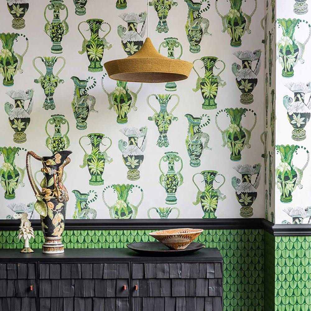 Carta da parati Cole&Sons Khulu Vases - Brand_Cole&Son, Fantasia_Fantasia - Carte da parati - Cole&Son
