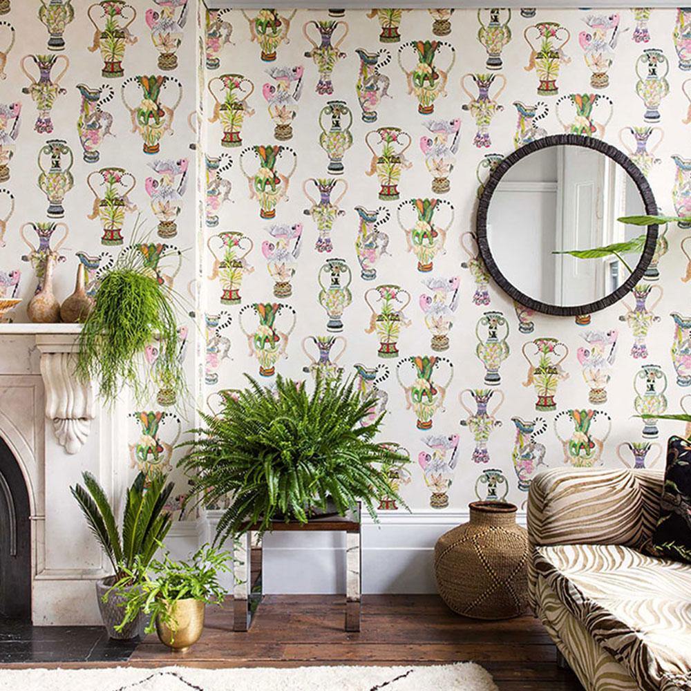 Carta da parati Cole&Sons Khulu Vases - Brand_Cole&Son, Fantasia_Fantasia - Carte da parati - Cole&Son