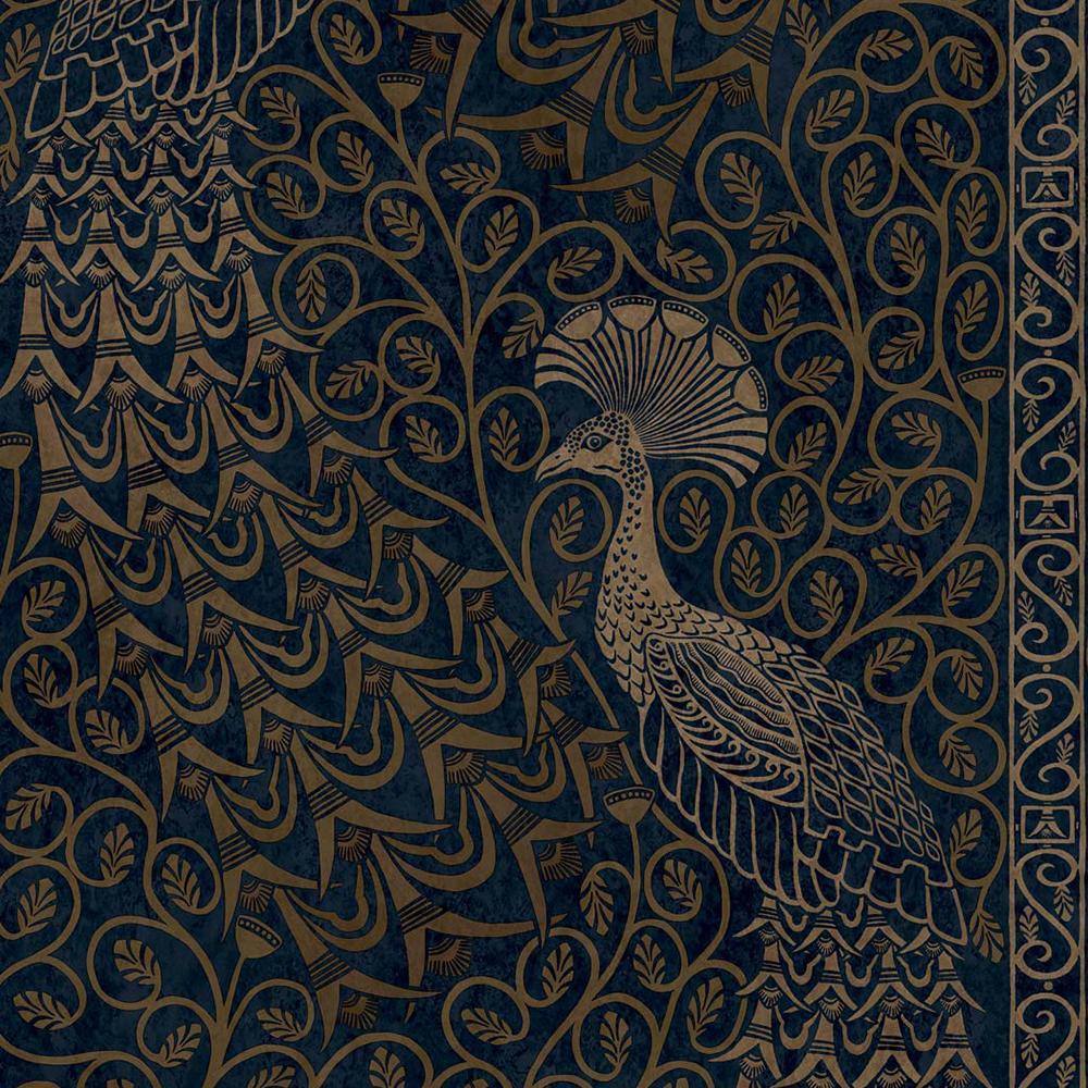 Carta da parati Cole&Sons Pavo Parade - azzurro, Brand_Cole&Son, Fantasia_Natura - Carte da parati - Cole&Son