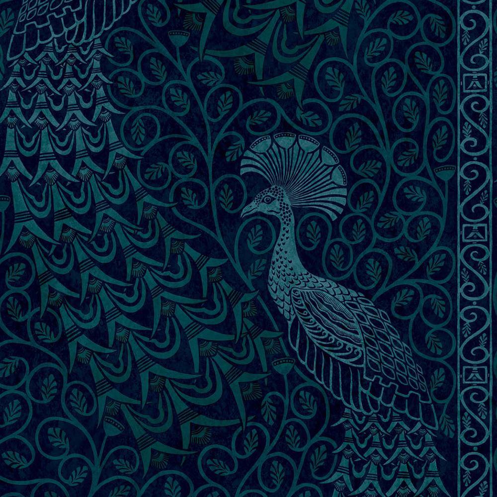 Carta da parati Cole&Sons Pavo Parade - azzurro, Brand_Cole&Son, Fantasia_Natura - Carte da parati - Cole&Son