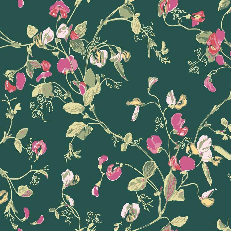 Carta da parati Cole&Sons Sweet Pea - Brand_Cole&Son, Fantasia_Natura - Carte da parati - Cole&Son