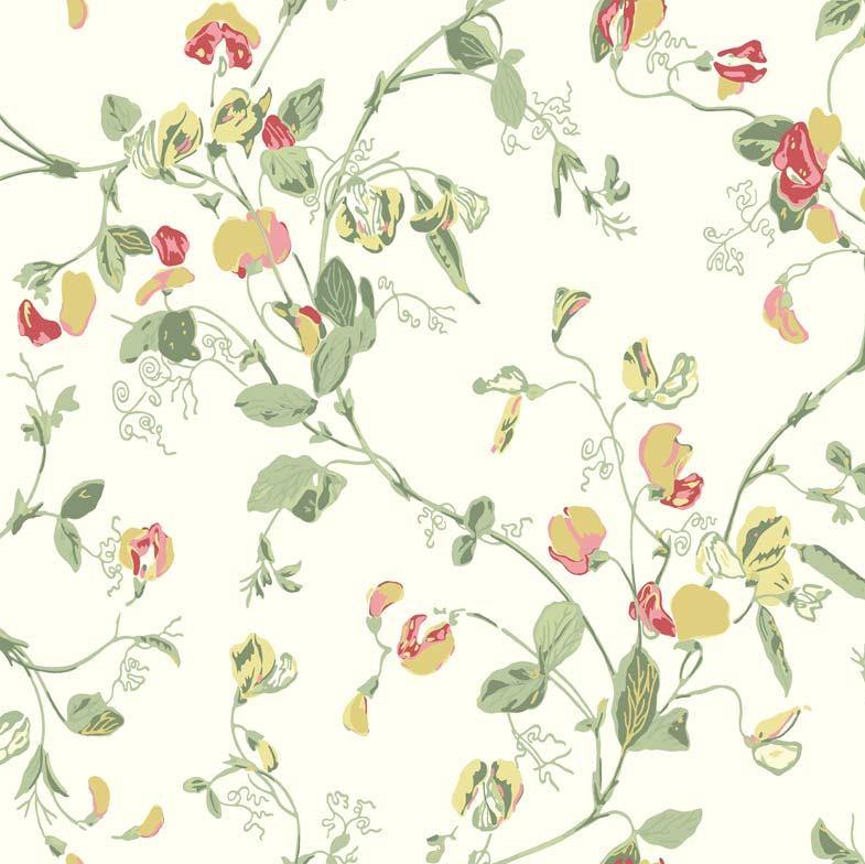 Carta da parati Cole&Sons Sweet Pea - Brand_Cole&Son, Fantasia_Natura - Carte da parati - Cole&Son