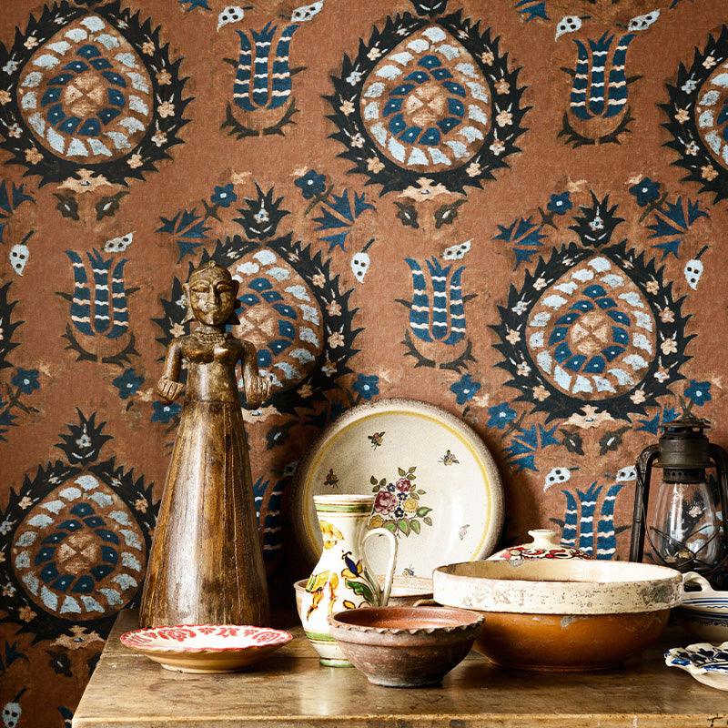 Carta da parati Mindthegap Flourish Sienna - Brand_Mindthegap, Fantasia_Fantasia - Carte da parati - Mindthegap