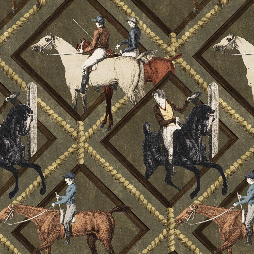 Carta da parati Mindthegap Gymkhana Grey - Brand_Mindthegap, Fantasia_Fantasia - Carte da parati - Mindthegap