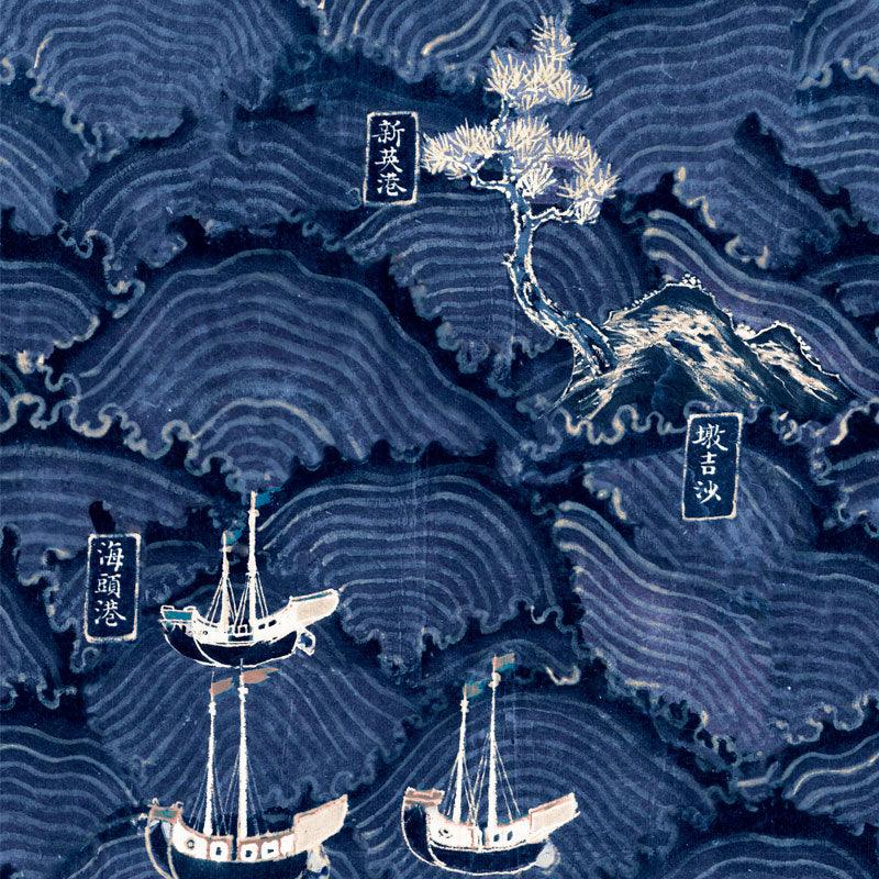 Carta da parati Mindthegap Waves Of Tsushima - Brand_Mindthegap, Fantasia_Fantasia - Carte da parati - Mindthegap