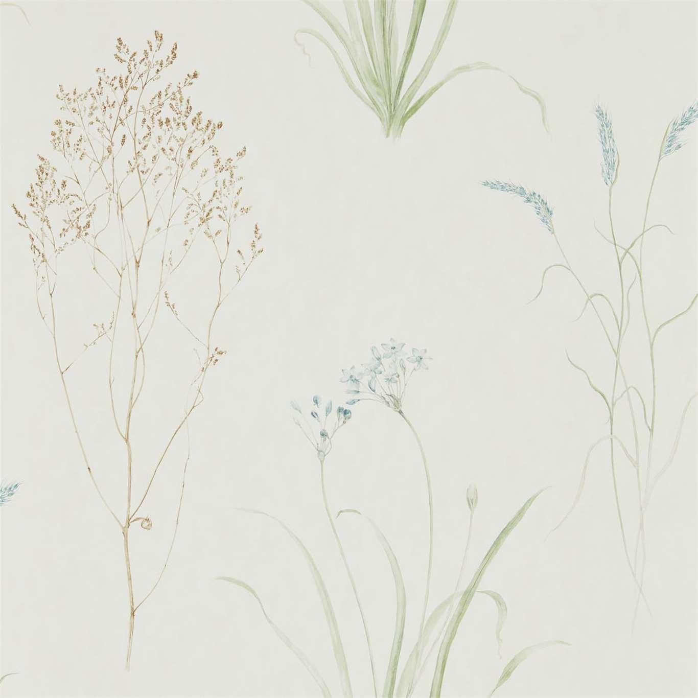 Carta da parati Sanderson Farne Grasses - Brand_Sanderson, Fantasia_Natura - Carte da parati - Sanderson
