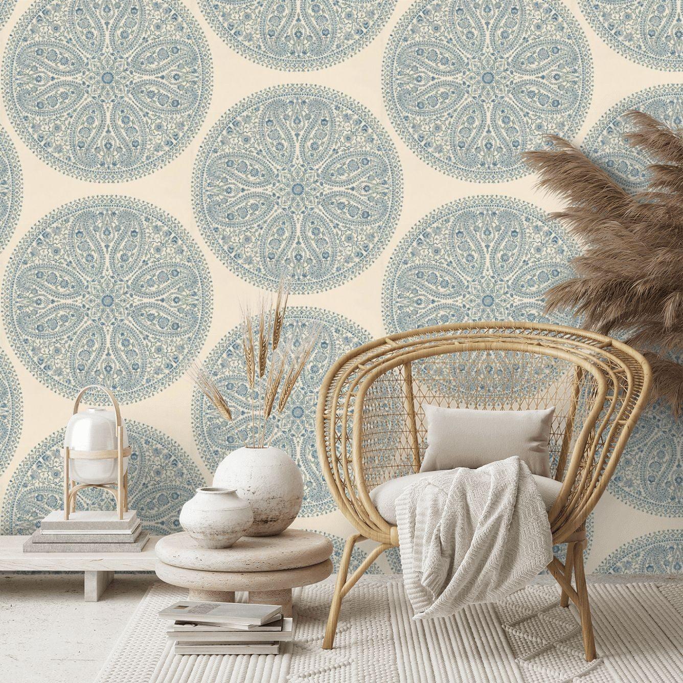 Carta da Parati Sanderson Paisley Circles - Brand_Sanderson, Fantasia_Fantasia - Carte da parati - Sanderson