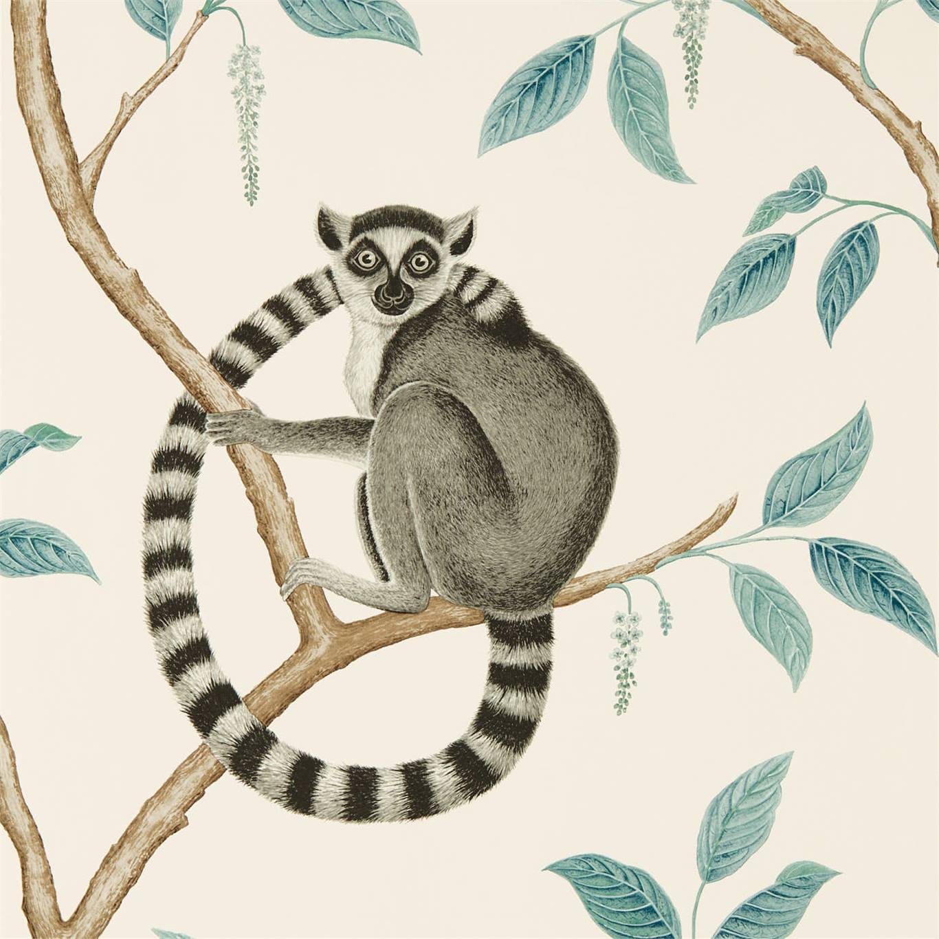 Carta da Parati Sanderson Ringtailed Lemur - Brand_Sanderson, Fantasia_Fantasia - Carte da parati - Sanderson