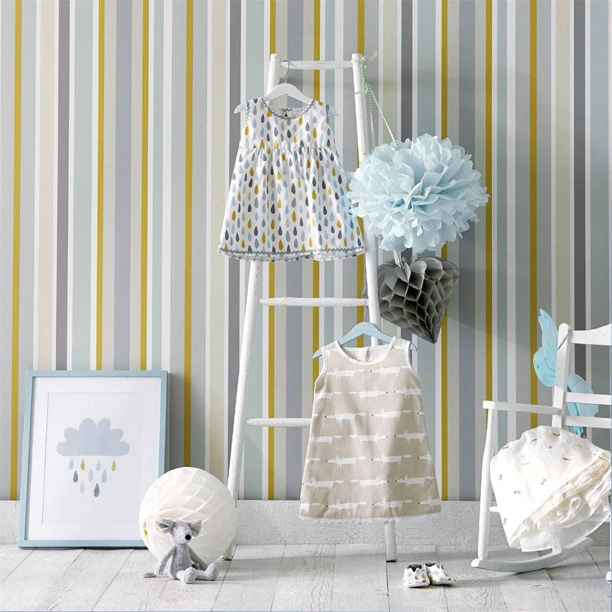 Carta da parati Scion Jelly Tot Stripe - Brand_Scion, Fantasia_Fantasia - Carte da parati - Scion