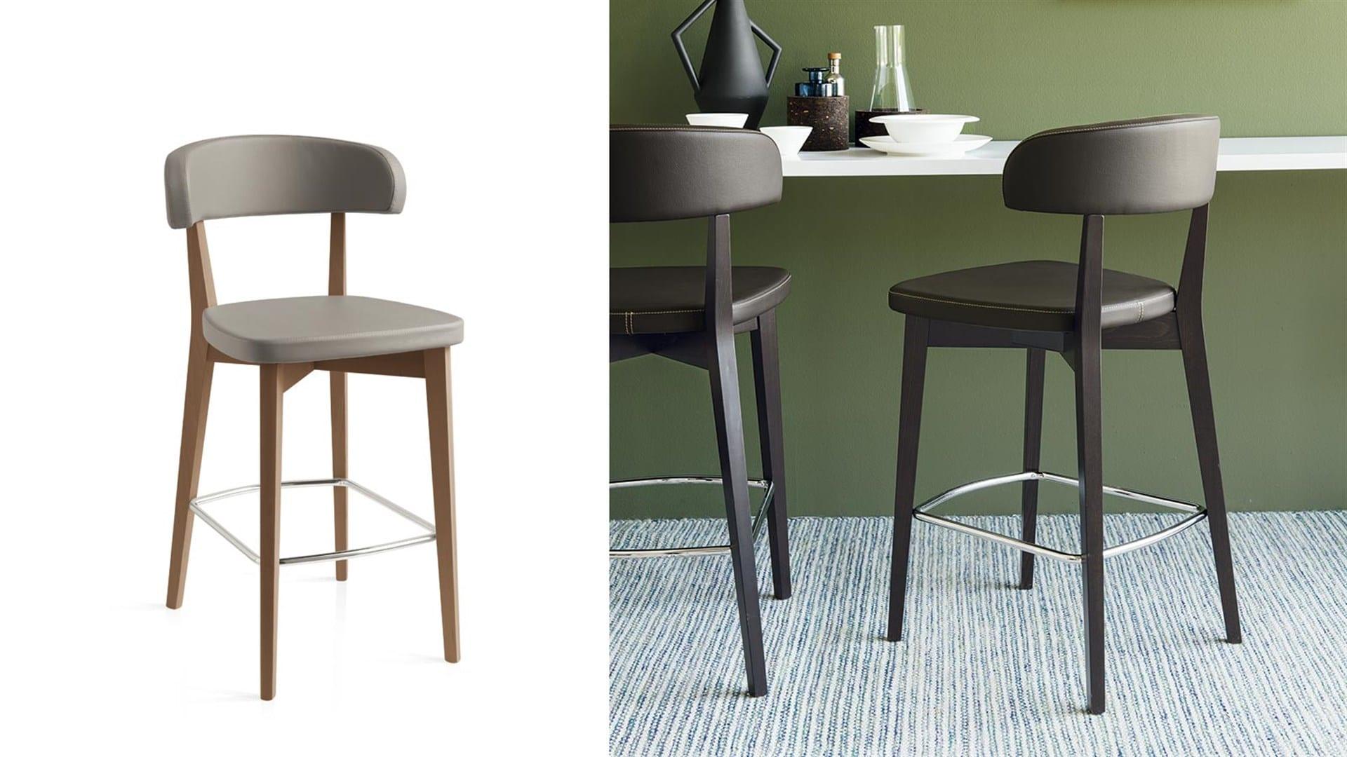 Sgabello Frida - Caratteristiche_Imbottito, Connubia, Legno, Minimo 1 - Sgabelli - Mobilmarket